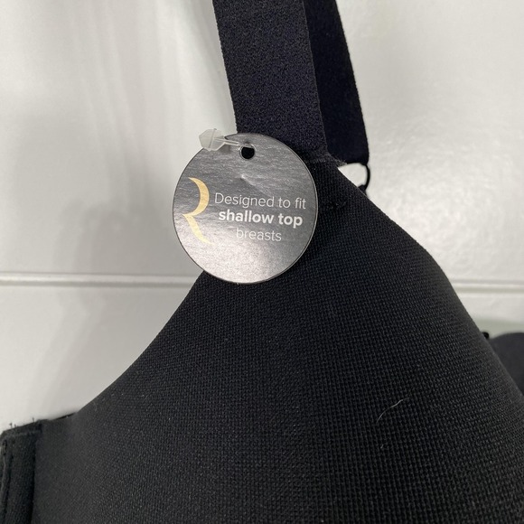 Wacoal Shape Revelation Bra Womens 38G Black Shallow Top Ultimate Lift T-Shirt - Picture 2 of 16